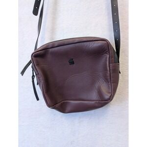 G Star Raw Leather Crossbody Bag Burgundy Small Shoulder Bag‎